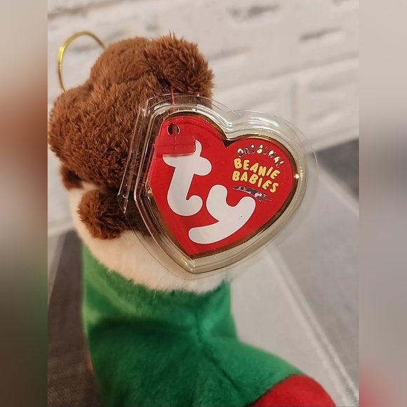 TY Beanie Babies Stockings the Bear in Christmas Stocking 6" Stuffed Animal - Picture 4 of 8